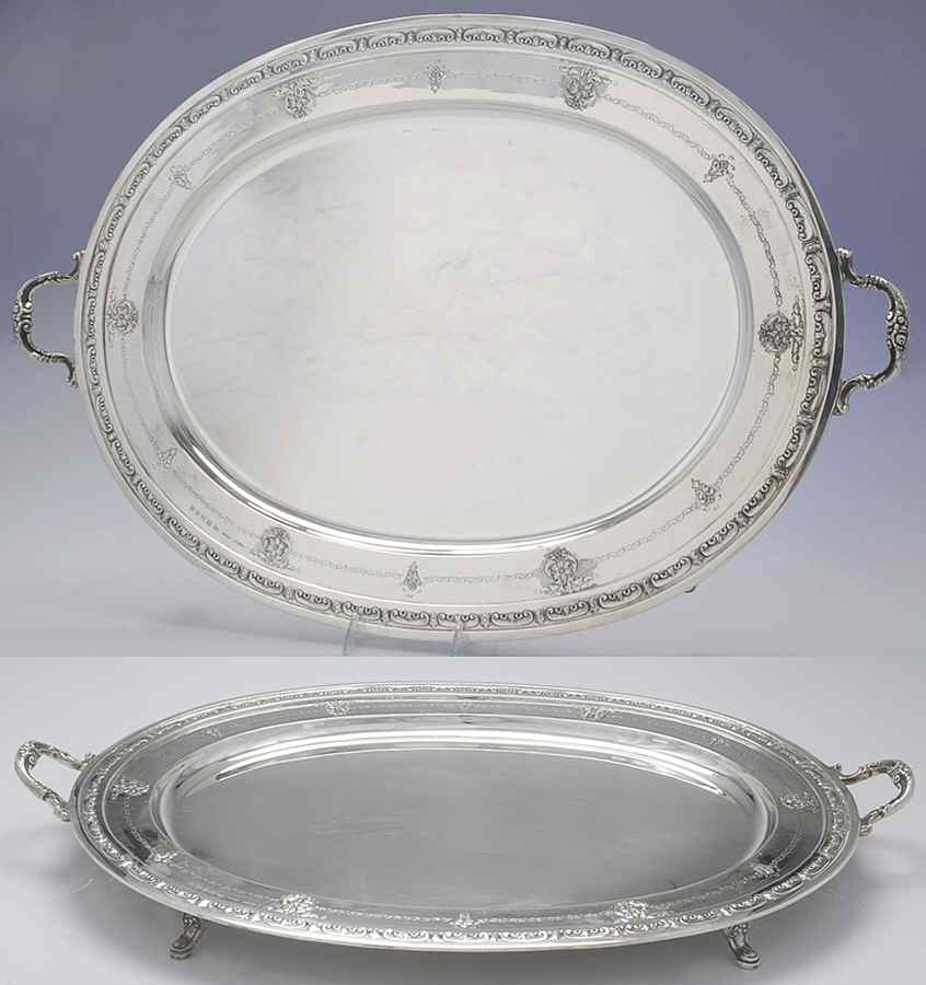 Old Master (Sterling, Hollowware, 4 Marks) Large Waiter Tray by Towle Silver-1