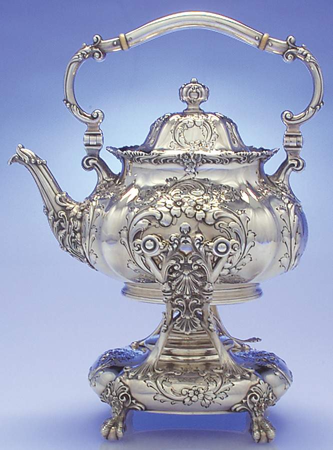 727 (Sterling, Hollowware) Kettle, Stand & Burner by Theodore B Starr-1