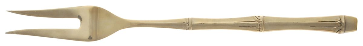 Royal Bamboo (Bronzeware) Large Stainless-Prong Roast Carving Fork by Thai Bronzewares Mfr-1