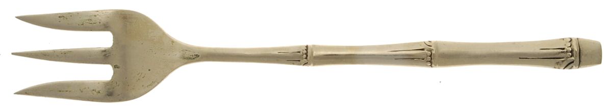 Royal Bamboo (Bronzeware) Large Solid Serving Fork by Thai Bronzewares Mfr-1