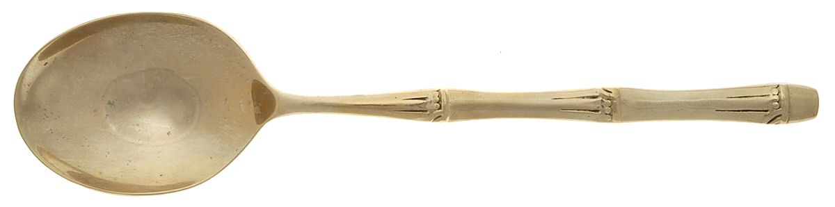 Royal Bamboo (Bronzeware) Solid Salad Serving Spoon by Thai Bronzewares Mfr-1