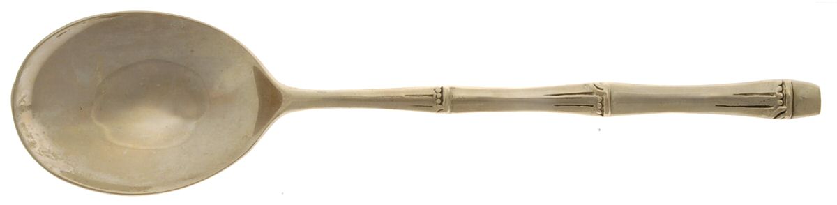 Royal Bamboo (Bronzeware) Solid Serving Spoon by Thai Bronzewares Mfr-1
