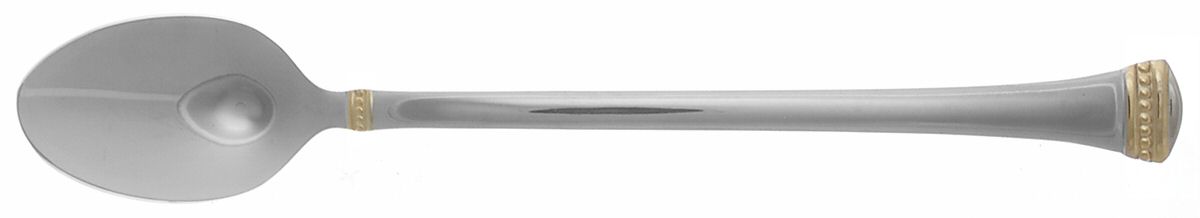 Classique Bead Gold Accent (Stainless) Iced Tea Spoon by Towle Silver-1