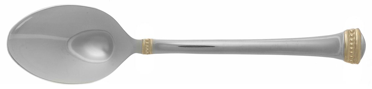 Classique Bead Gold Accent (Stainless) Place/Oval Soup Spoon by Towle Silver-1