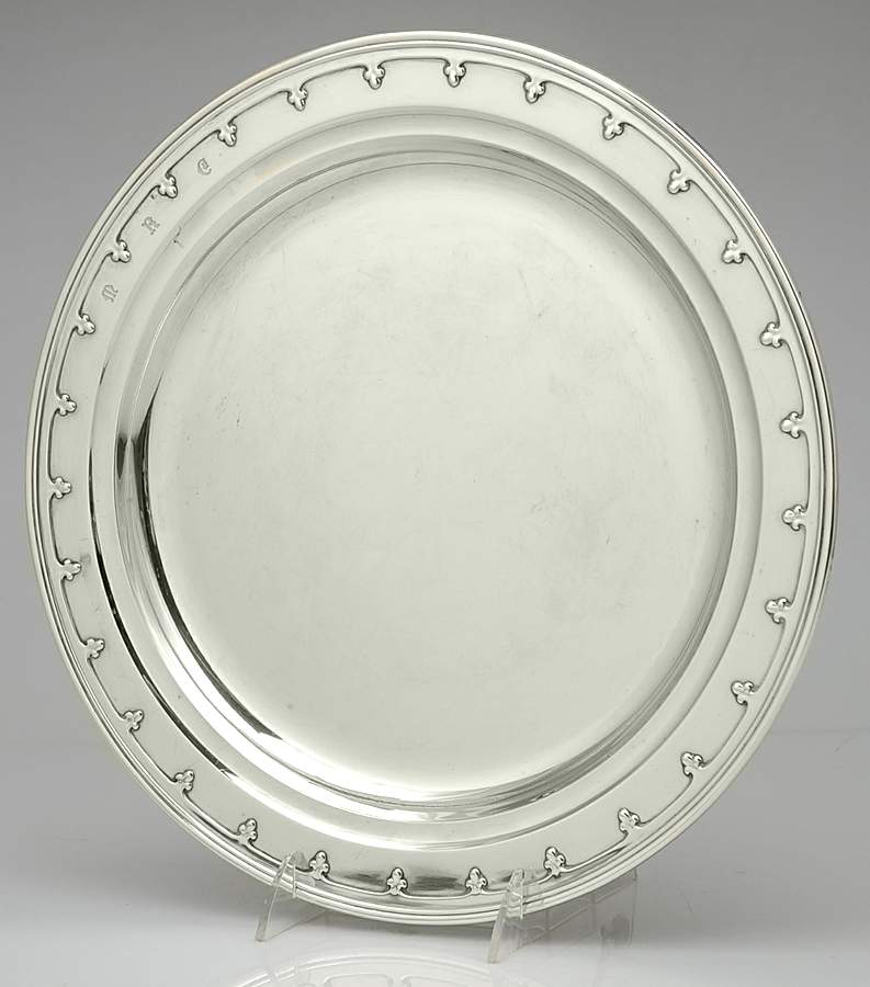 St. Dunstan (Sterling, Hollowware) 13" Round Tray by Tiffany & CO SILVER-1
