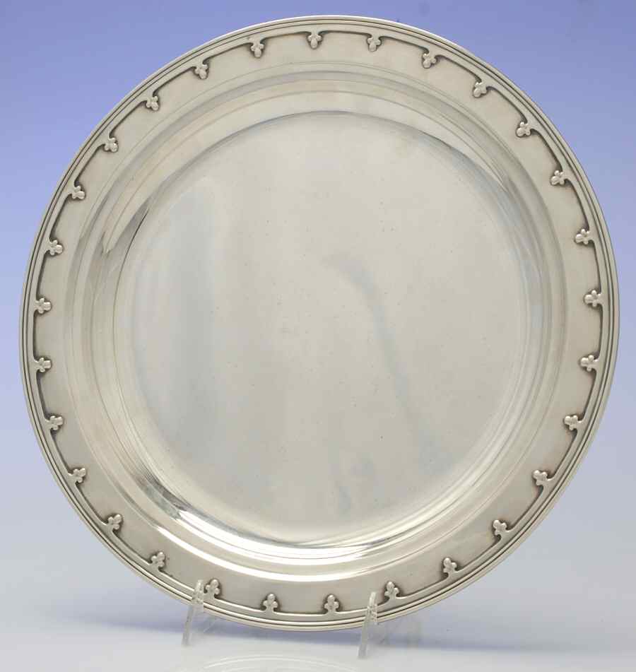 St. Dunstan (Sterling, Hollowware) 13" Round Tray by Tiffany & CO SILVER-1