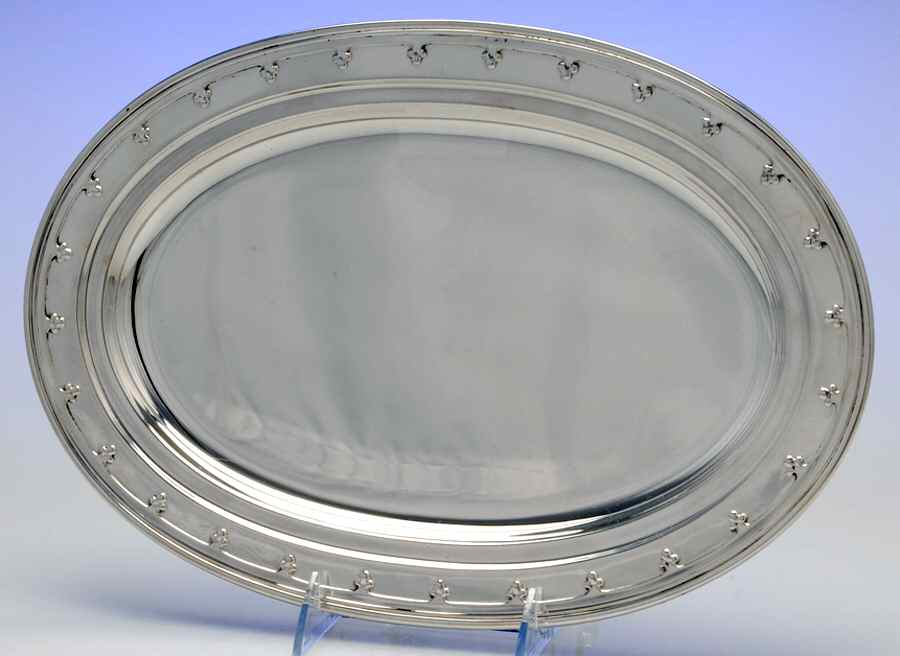 St. Dunstan (Sterling, Hollowware) 14" Oval Serving Platter by Tiffany & CO SILVER-1
