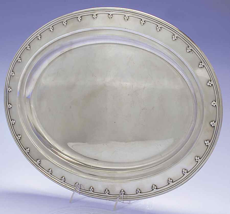 St. Dunstan (Sterling, Hollowware) 18" Oval Serving Platter by Tiffany & CO SILVER-1