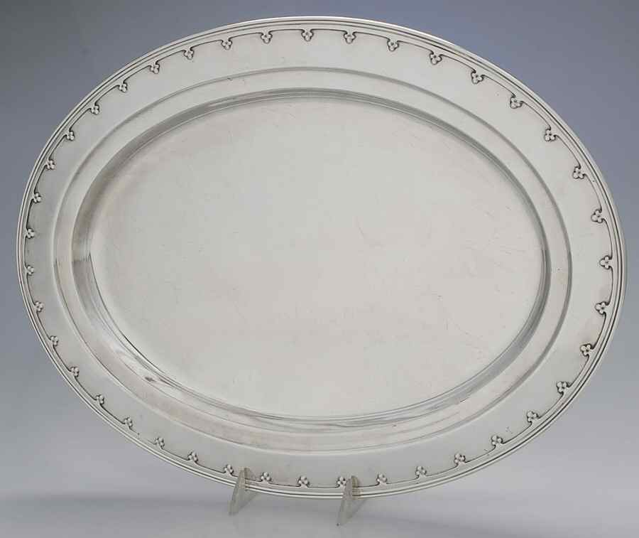St. Dunstan (Sterling, Hollowware) 20" Oval Serving Platter by Tiffany & CO SILVER-1