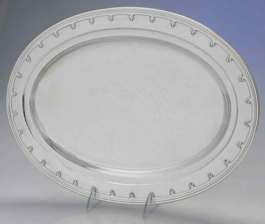 St. Dunstan (Sterling, Hollowware) 16" Oval Serving Platter by Tiffany & CO SILVER-1