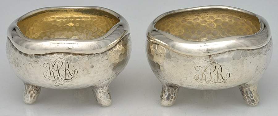 Lap-Over-Edge, Hollowware Master Open Salt (Set of 2) by Tiffany & CO SILVER-1