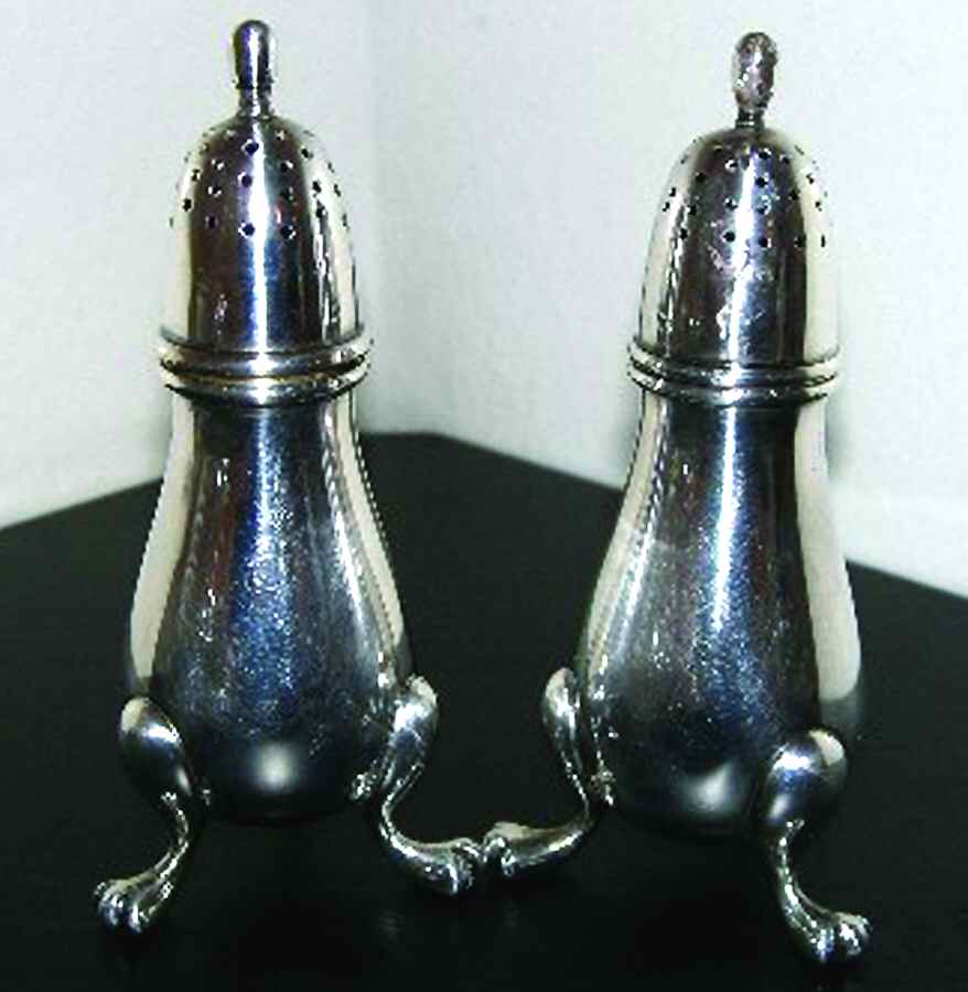 120 (Sterling, Holowware) Salt and Pepper Set by Tuttle-1