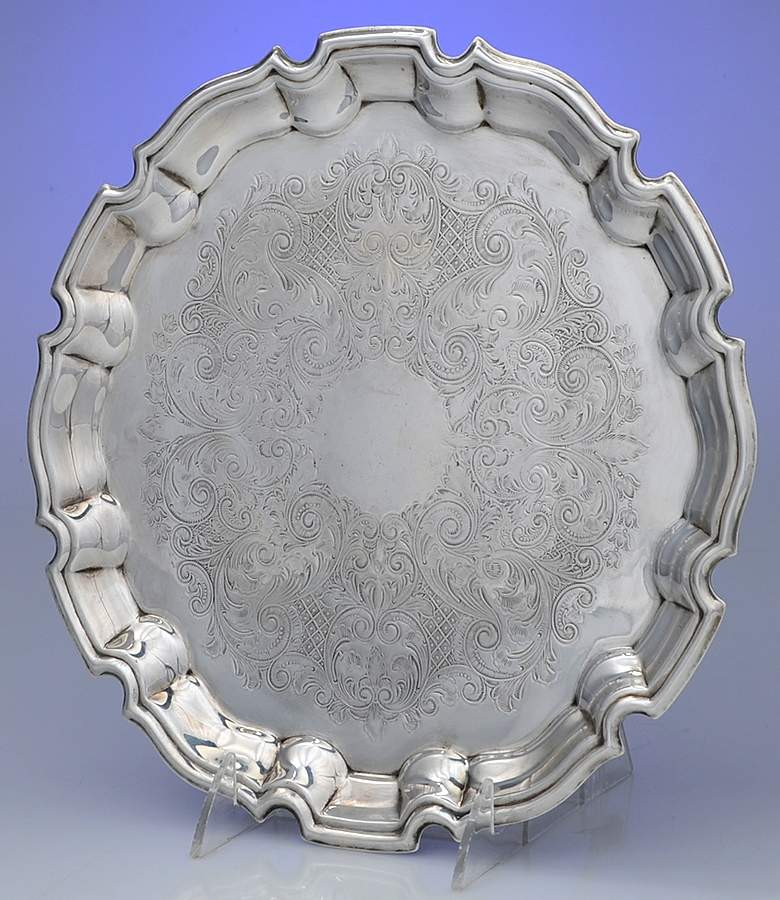 Chippendale (Silverplate, Hollowware) 10" Round Tray by Towle Silver-1