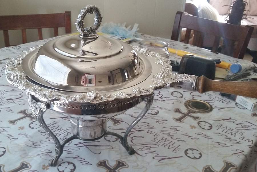 Margaux (Silverplate Hollowware) Chafing Dish W/Lid, Liner, Stand & Burner by Towle Silver-1
