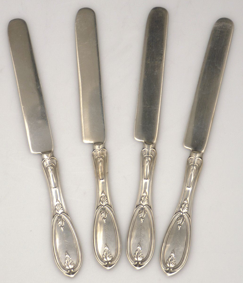Sterling Flatware Solid Dessert/Tea Knife - Set of 4 by Tiffany & CO SILVER-1