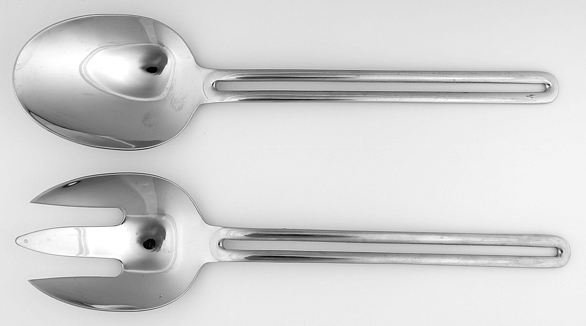 Nordic (Stainless, 18-10) (2 Pc) Solid Salad Set by Towle Silver-1