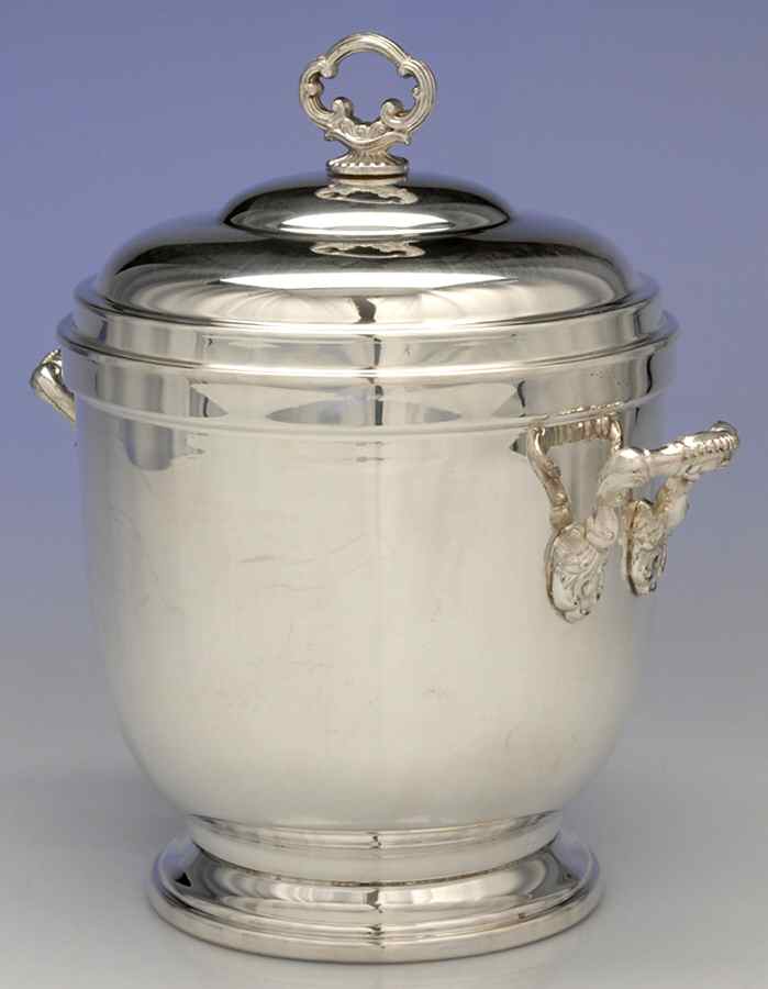 Silverplate Hollowware Ice Bucket & Glass Liner by Taunton Silverplate-1