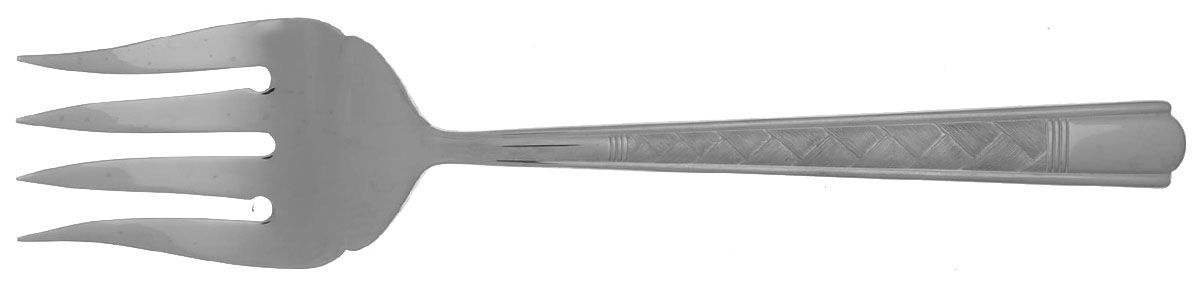 Echelon (Stainless) Medium Solid Cold Meat Serving Fork by Towle Silver-1