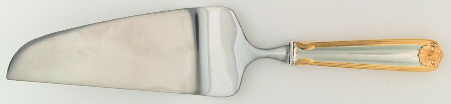Ben Franklin (Sterling-Gold Acct) Pie & Cake Server with Stainless Blade by Towle Silver-1