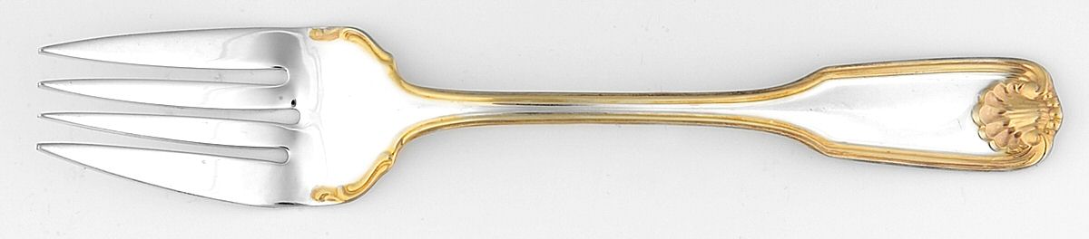Ben Franklin (Sterling-Gold Acct) Individual Salad Fork by Towle Silver-1