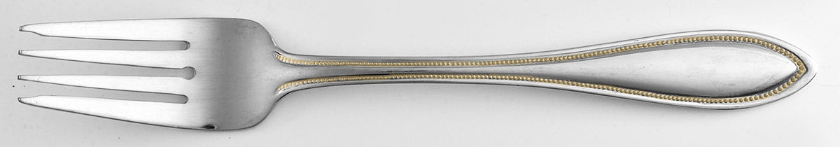 Tuscan Bead Gold (Stainless) Individual Salad Fork by Towle Silver-1