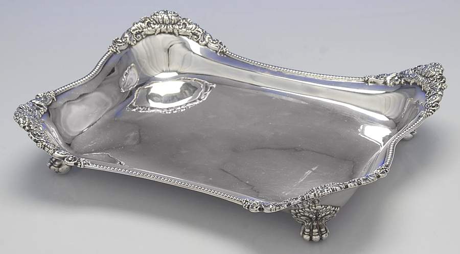 Chrysanthemum (Str, 1880, Hlw, 925-1000, Flrs&Buds) Asparagus Serving Tray No Strainer by Tiffany & CO SILVER-1