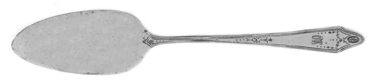 Clinton Engraved (Sterling, Monograms) Solid Cheese Server by Tiffany & CO SILVER-1
