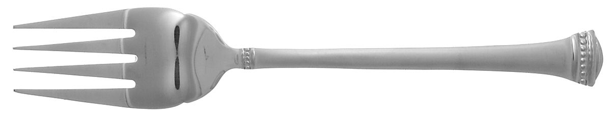 Classique Bead Frost (Stainless) Medium Solid Cold Meat Serving Fork by Towle Silver-1