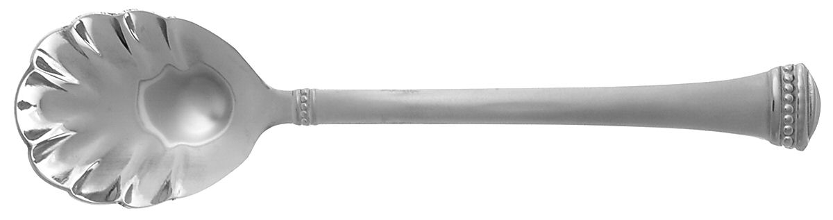 Classique Bead Frost (Stainless) Sugar Shell Spoon by Towle Silver-1