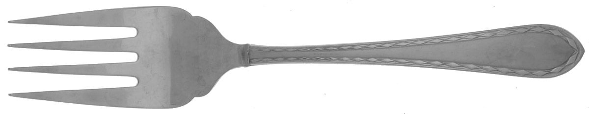 Diamond Antique-Frosted (Stainless) Large Solid Cold Meat Serving Fork by Towle Silver-1