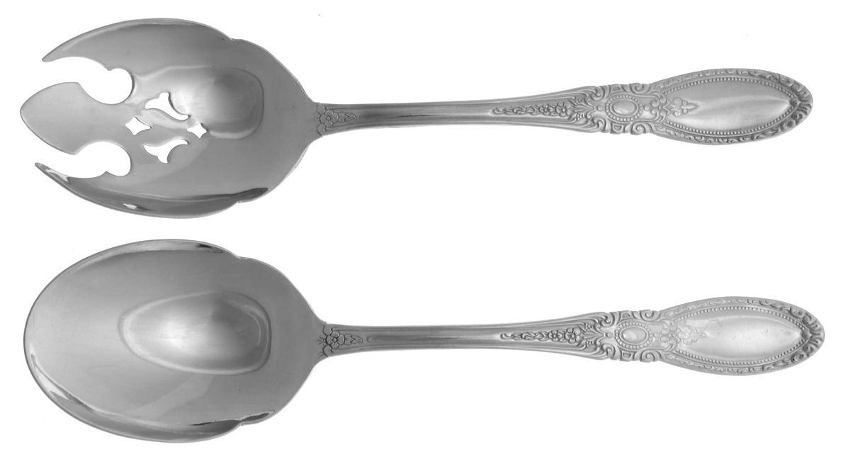 Royal Medallion (Stainless) (2 Pc) Solid Salad Set by Towle Silver-1