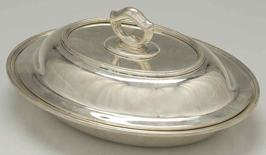 Hamilton (Sterling, Hollowware) (2 Pc) 11" Oval Double Vegetable by Tiffany & CO SILVER-1