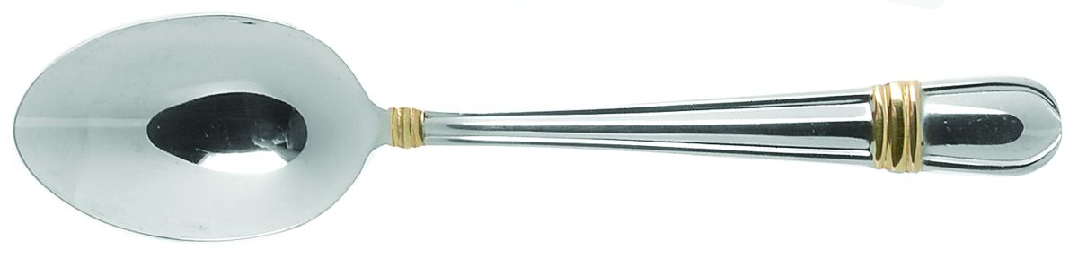 Gold Ariel (Stainless, Gold Acct) Place/Oval Soup Spoon by Towle Silver-1
