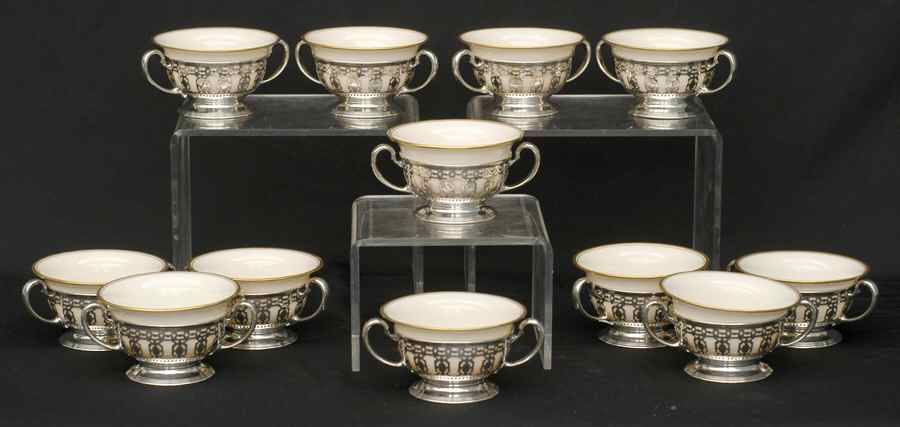 18673 (Sterling, Hollowware) Bouillon Cup with Liner - Set of 12 by Tiffany & CO SILVER-1