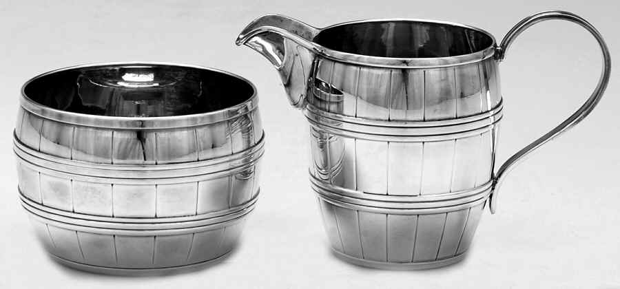 25436 (Sterling, Hollowware) Mini Creamer & Open Sugar by Tiffany & CO SILVER-1