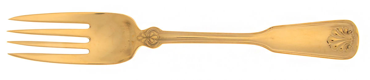 Shell & Thread (Strl, 1905, GoldVermeil) Pastry Fork by Tiffany & CO SILVER-1