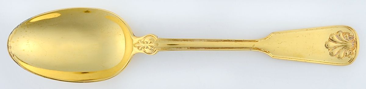 Shell & Thread (Strl, 1905, GoldVermeil) Place/Oval Soup Spoon by Tiffany & CO SILVER-1