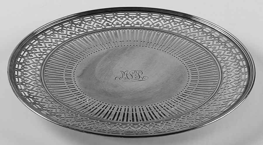 18267 (Sterling, Hollowware) Footed Pierced Cake Plate by Tiffany & CO SILVER-1