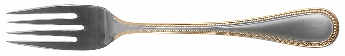 Beaded Antique Gold (Stnl, Gold Accent, Korea, Satin) Individual Salad Fork by Towle Silver-1