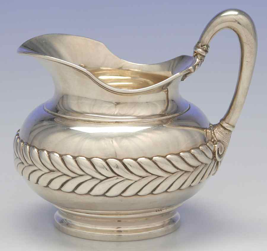 Wave Edge (Sterling, 1884, Laurel, Hollowware) Creamer by Tiffany & CO SILVER-1