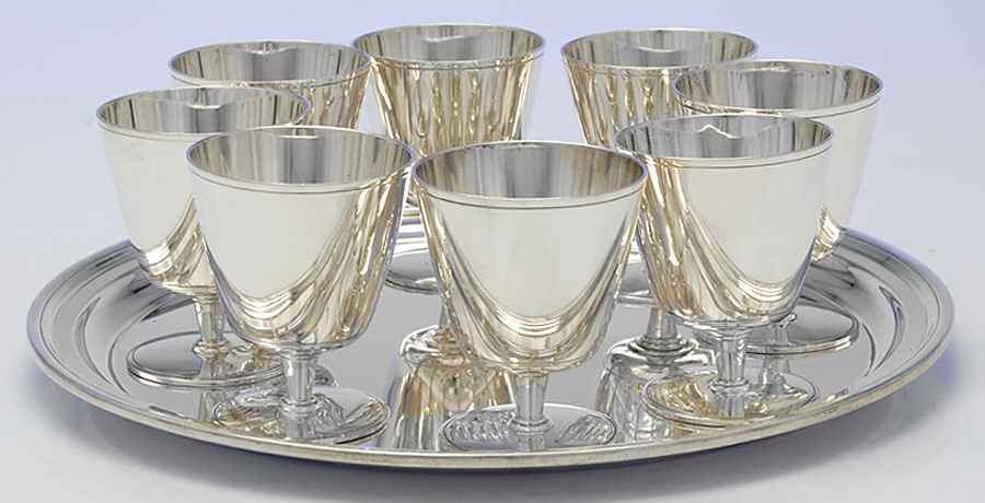 21453 (Sterling, Hollowware) 9 Piece Wine Set (8 WG and RT11) by Tiffany & CO SILVER-1