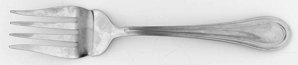 Magnolia (Stainless) Large Solid Cold Meat Serving Fork by Towle Silver-1
