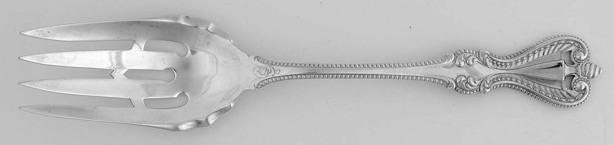 Old Colonial (Silverplate) Medium Solid Cold Meat Serving Fork by Towle Silver-1