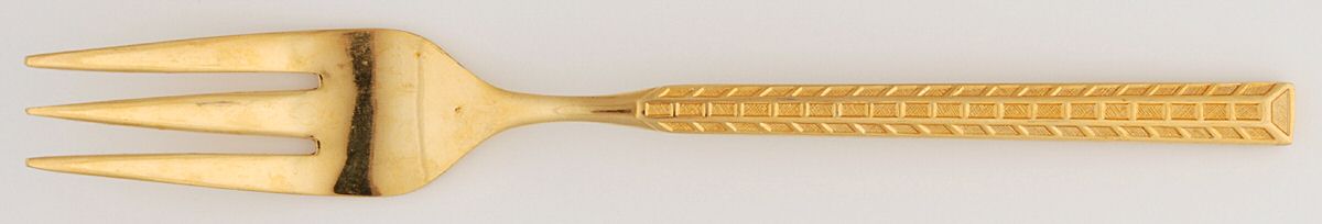 Mondrian-(Gold Electroplate) Individual Salad Fork by Towle Silver-1