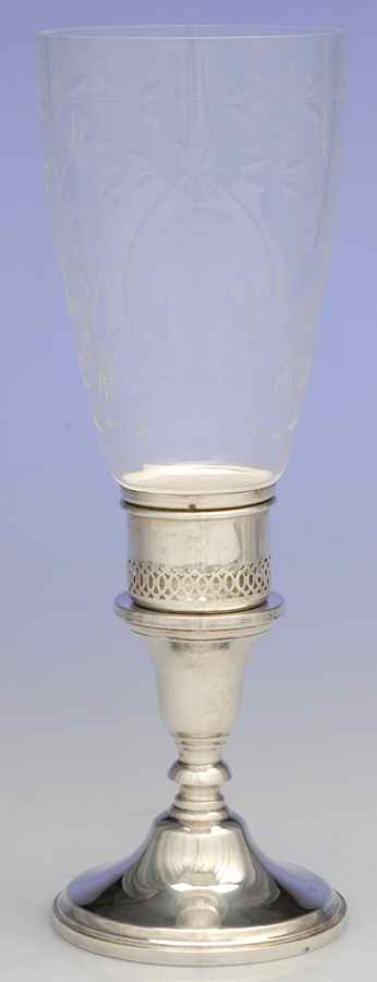 031 (Sterling, Hollowware) Weighted Hurricane Lamp & Globe by Towle Silver-1