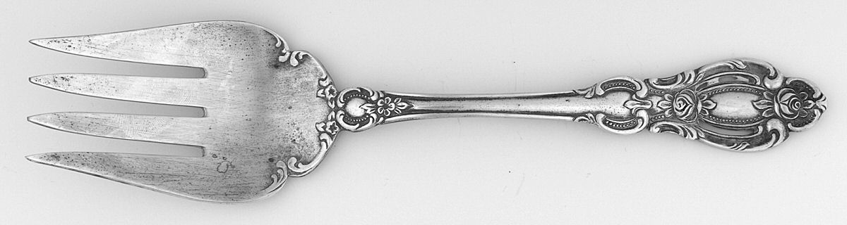 Champlain (Silverplate) Large Solid Cold Meat Serving Fork by Towle Silver-1