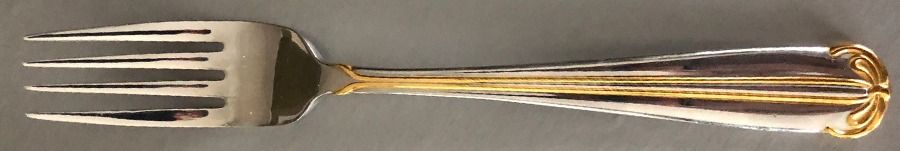 Lariat (Stainless, Gold Accent) Fork by Towle Silver-1