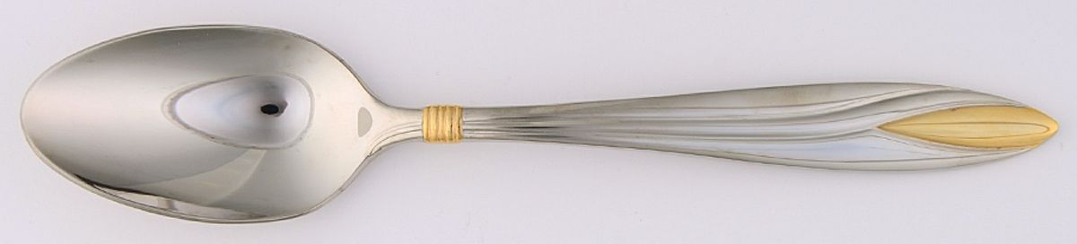 Savvy (Stainless, Gold Accent) Place/Oval Soup Spoon by Towle Silver-1