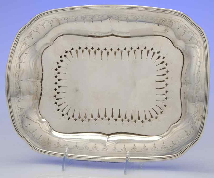 16996 (Sterling, Hollowware) (2 Pc)  Asparagus Serving Tray & Strainer by Tiffany & CO SILVER-1