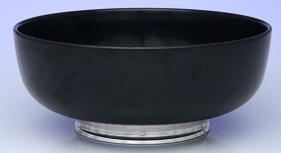 325 (Sterling, Hollowware) 11" Plastic Salad Serving Bowl with Sterling Base by Towle Silver-1